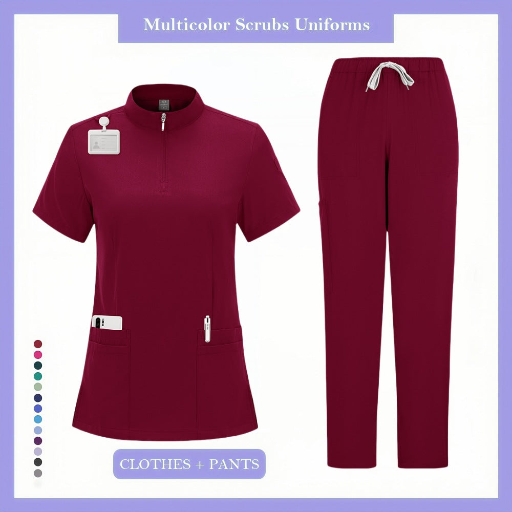 Surgeon And Nurse Scrubs Pet Hospital Scrub Tops