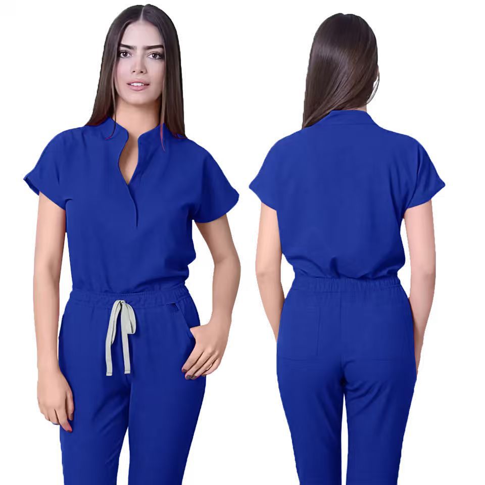 Sleeveless Casual Scrubs Set For Female Doctors