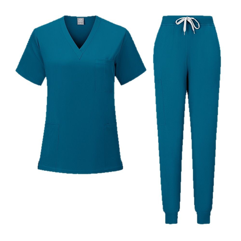 V-neck Nursing Home, Beauty Salon, And Dental Clinic Nurse Uniform, Straight-cut