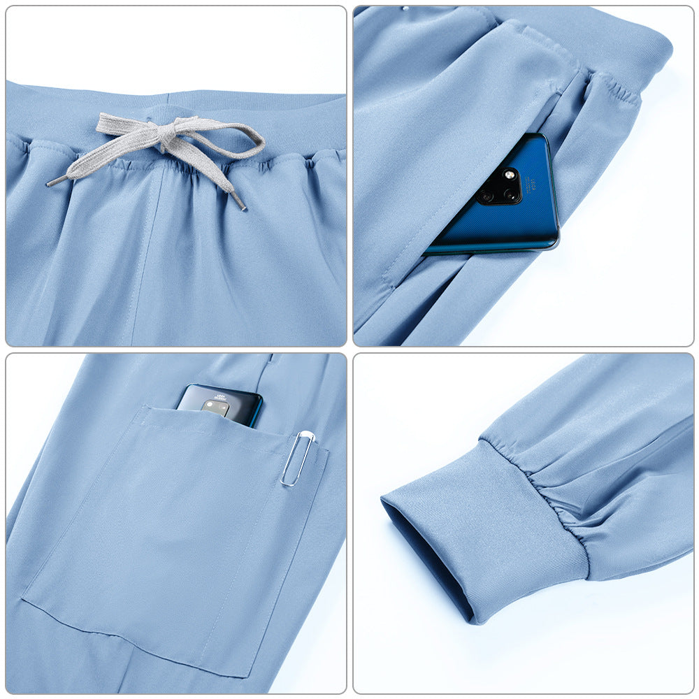 V-neck Nursing Home, Beauty Salon, And Dental Clinic Nurse Uniform, Straight-cut