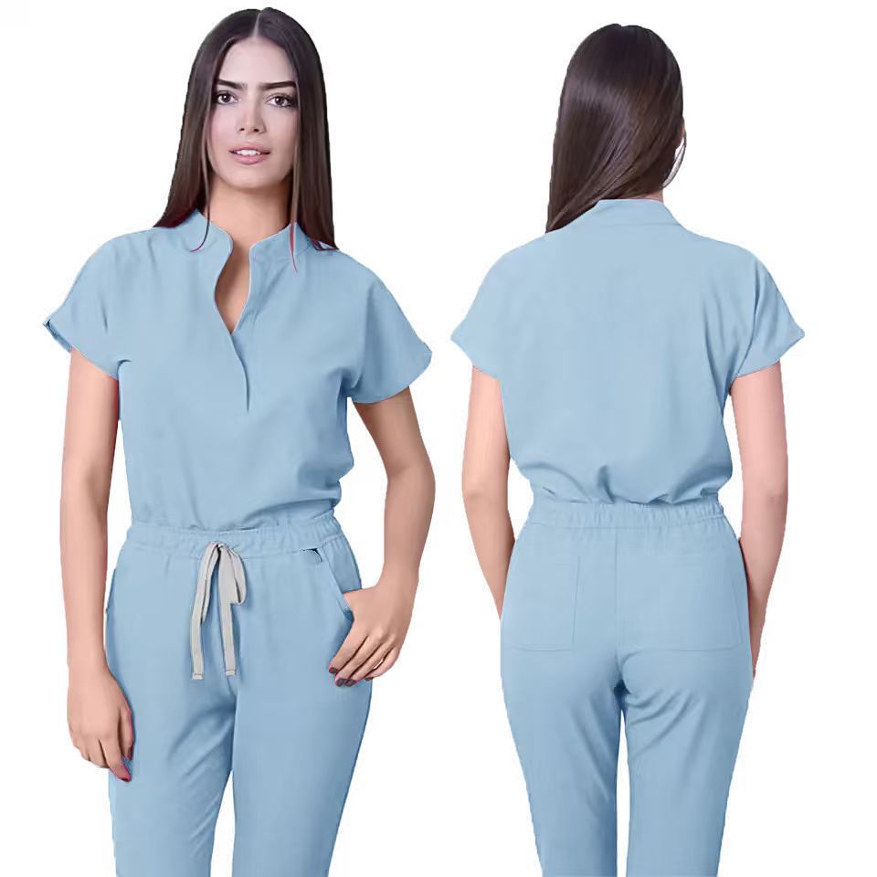 Sleeveless Casual Scrubs Set For Female Doctors