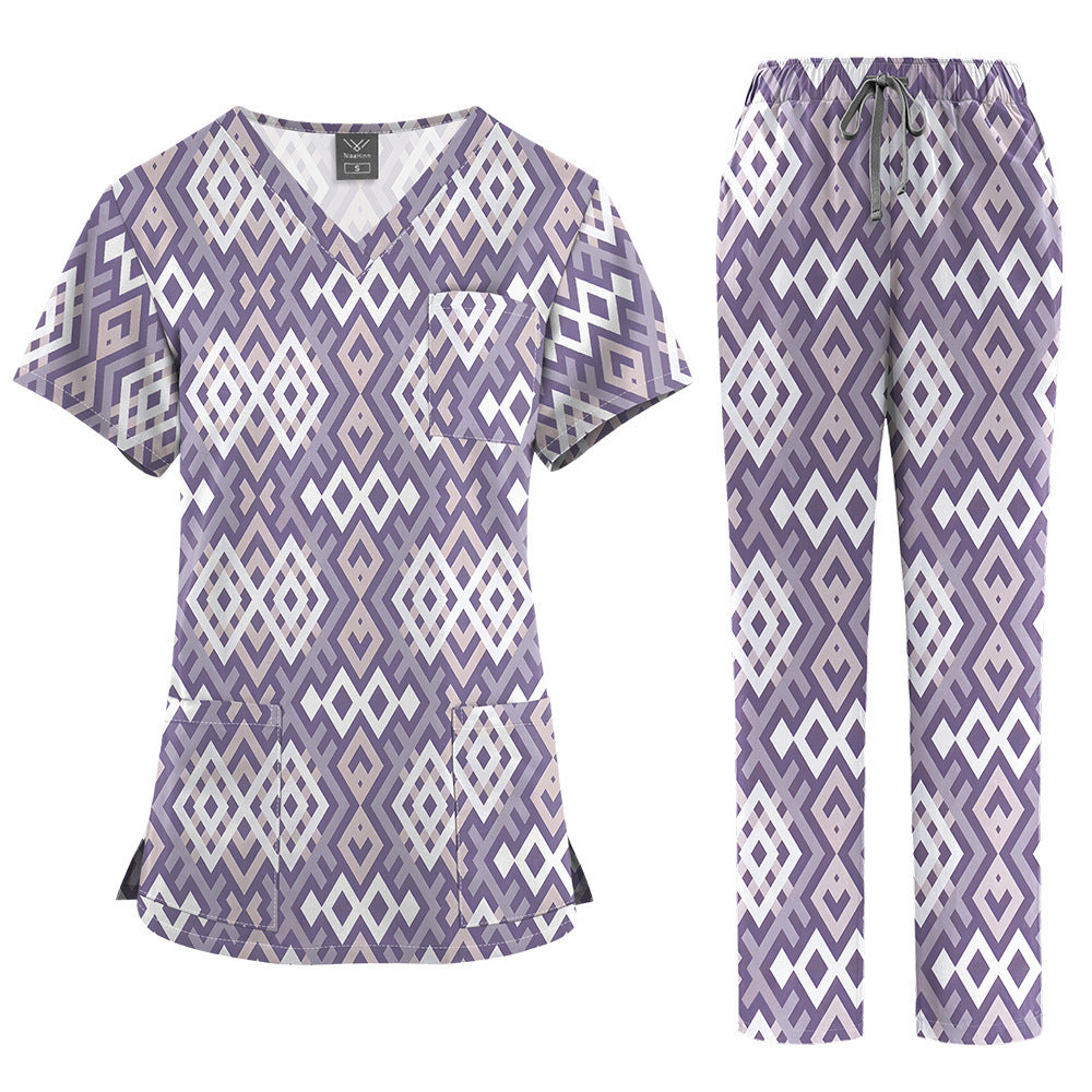 Printed Wash Comfortable Breathable Nurse Uniform