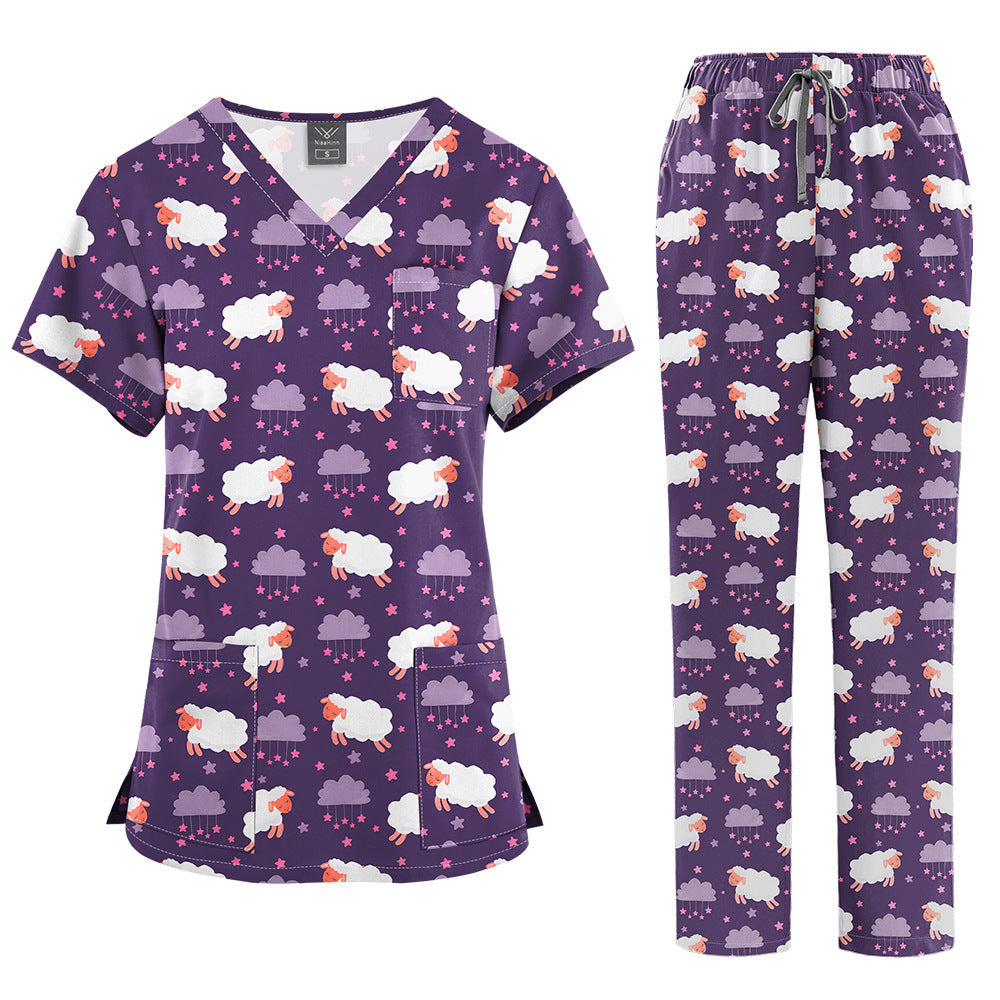Printed Wash Comfortable Breathable Nurse Uniform