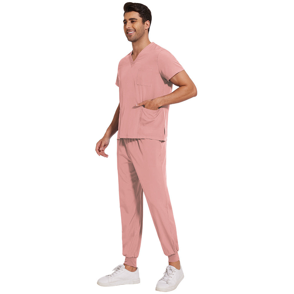 Mens Quick-Drying Comfortable And Stretchy Scrubs Set For Work