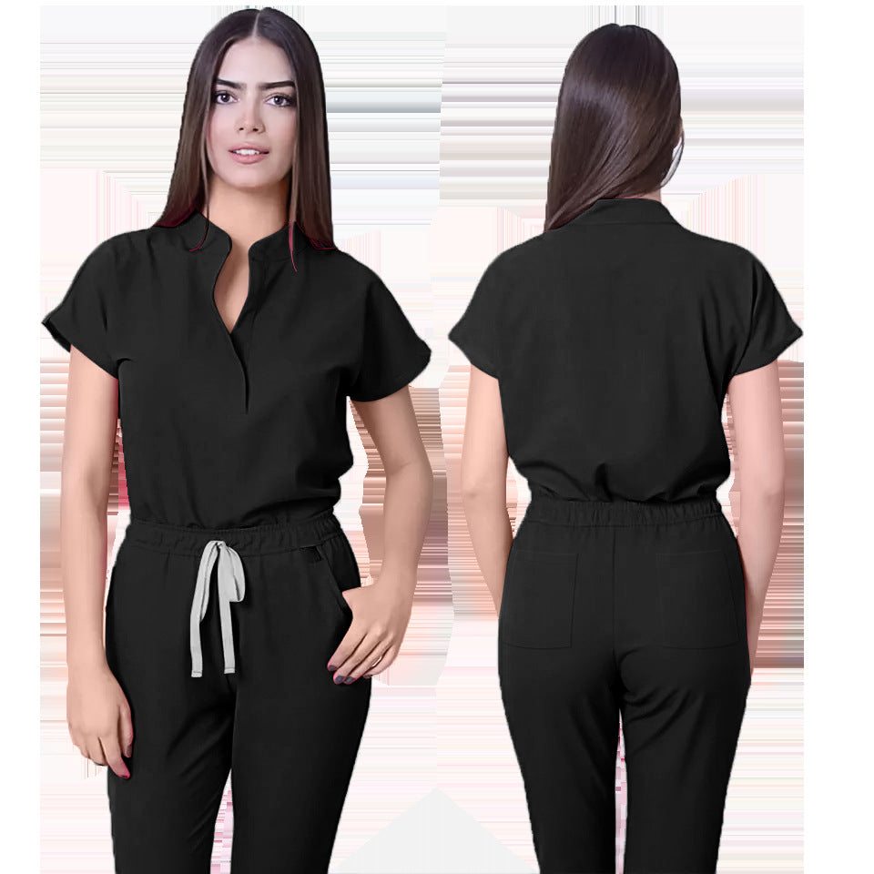 Sleeveless Casual Scrubs Set For Female Doctors