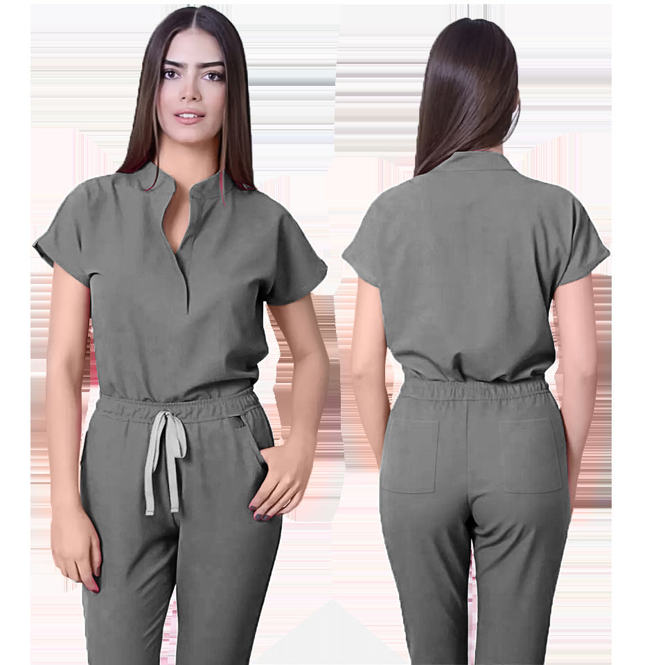 Sleeveless Casual Scrubs Set For Female Doctors